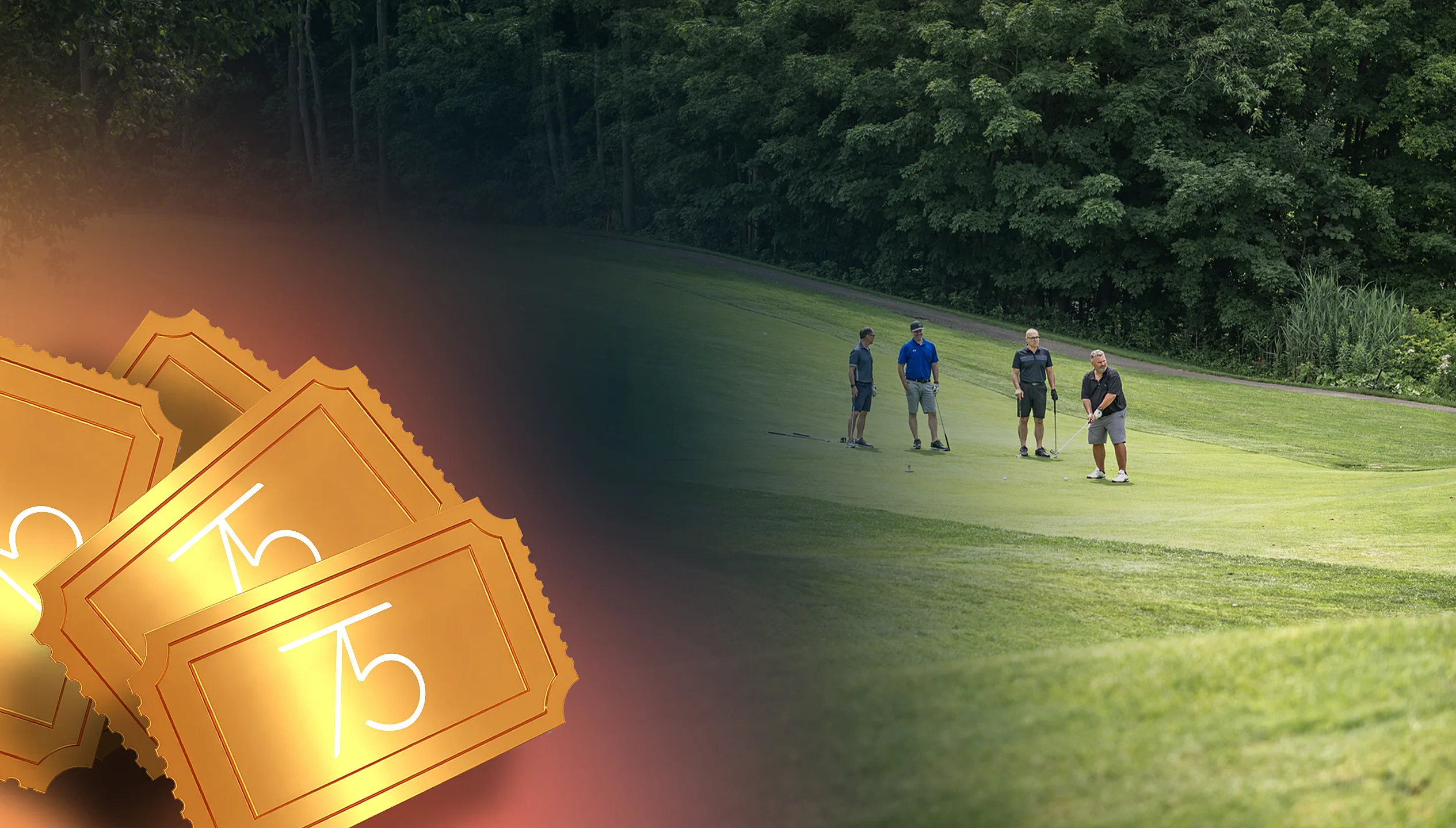 Couverture golf velo avec ticket or