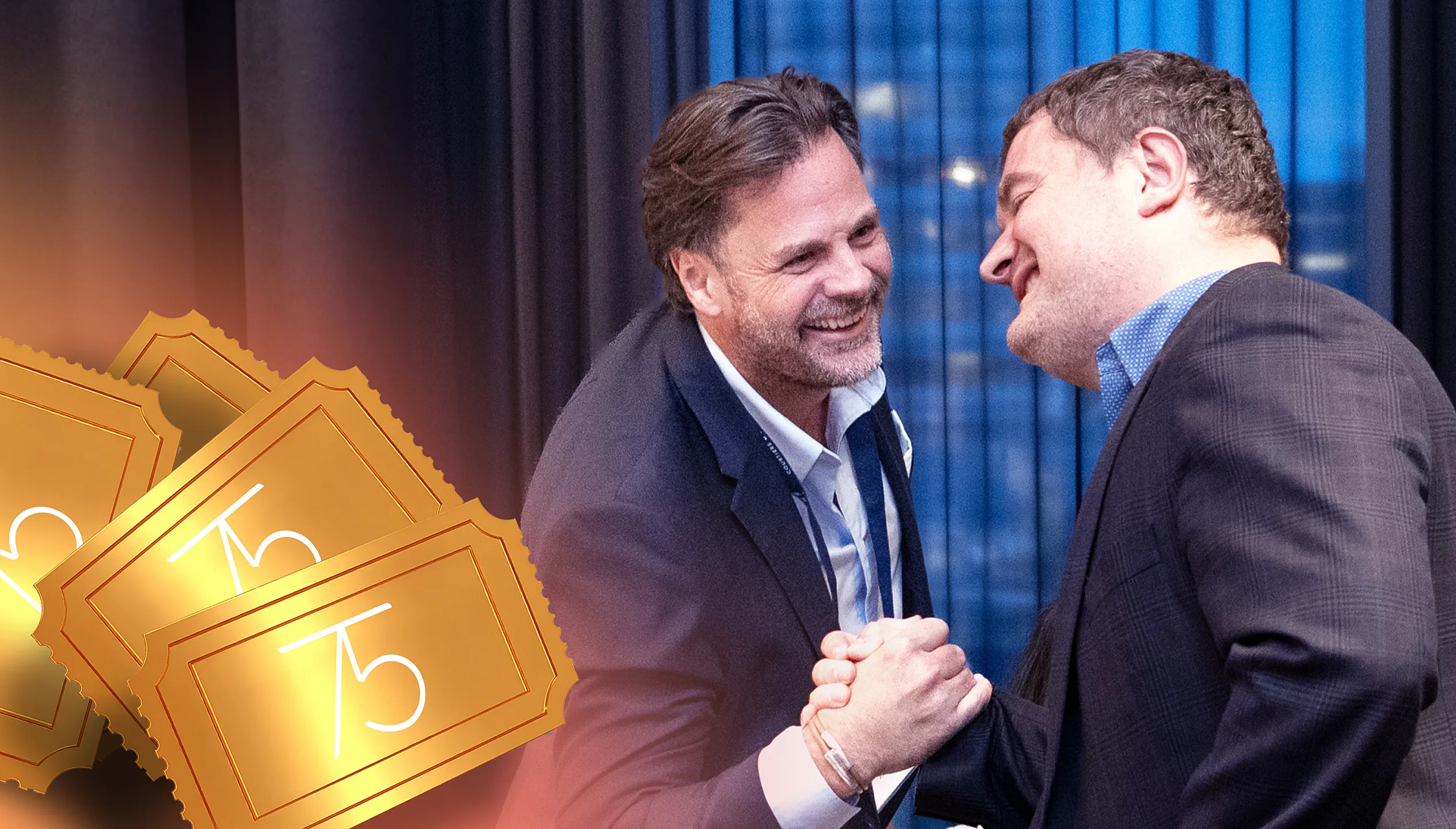 Couverture soiree industrie avec ticket or